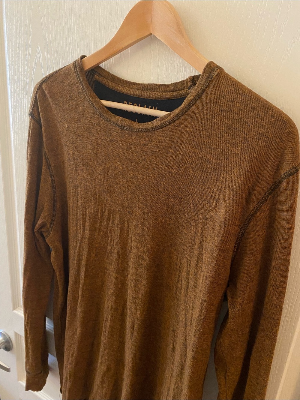 BUCKLE Reclaim Drop Needle Thermal Cotton Long Sleeve Shirt - L